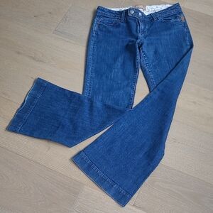 PAIGE Jeans Women's sz 29 Coldwater Canyon Double Button Crop Mid Rise Flare